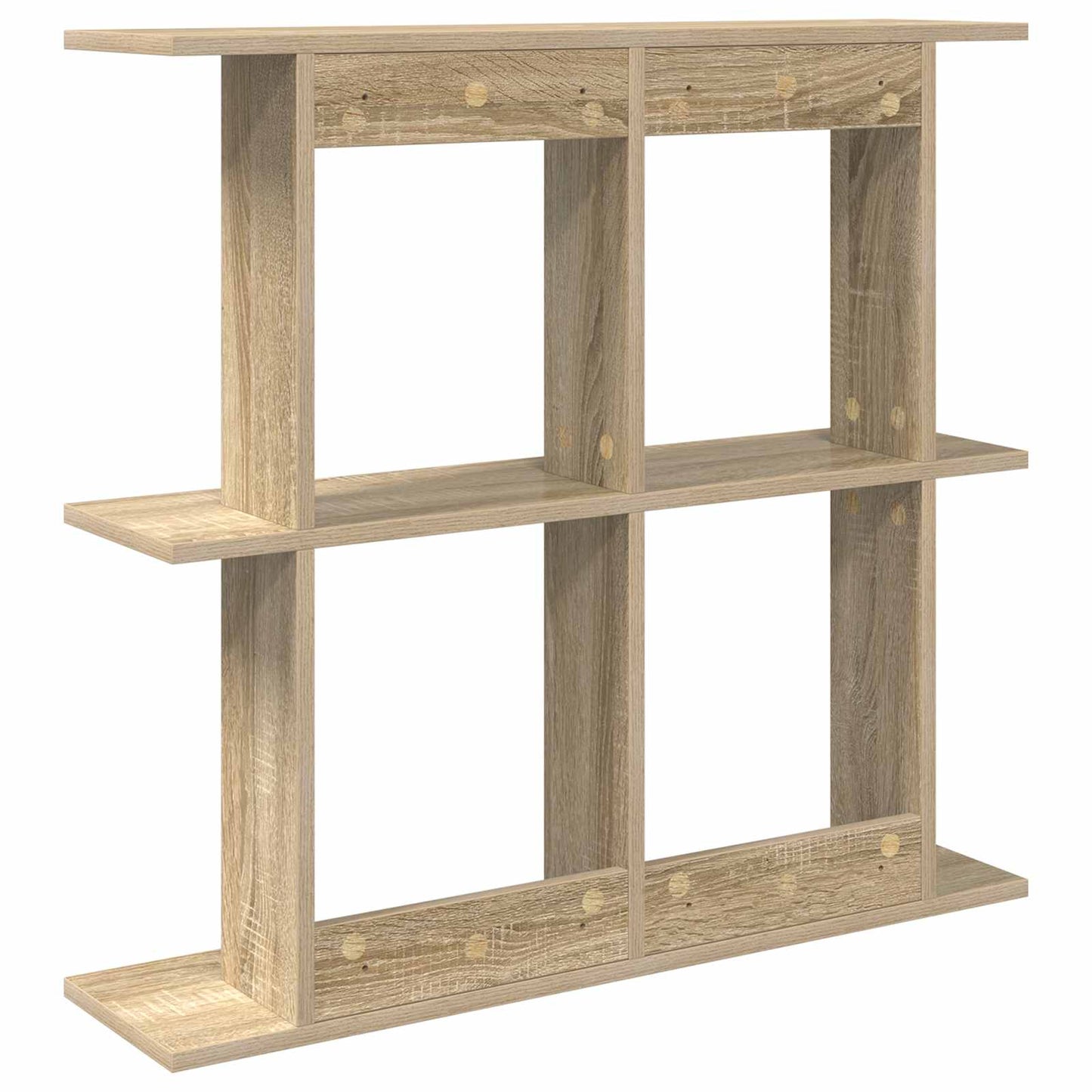 Wall Shelf Wall-Mounted Brown 80 x 20 x 75 cm Engineered Wood