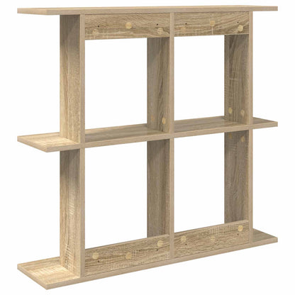 Wall Shelf Wall-Mounted Brown 80 x 20 x 75 cm Engineered Wood