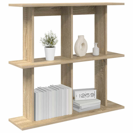 Wall Shelf Wall-Mounted Sonoma Oak 80 x 20 x 75 cm