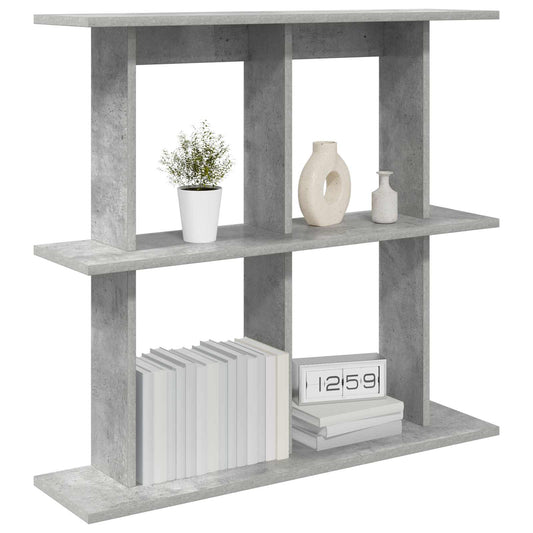 Wall Shelf Wall-Mounted Grey 80 x 20 x 75 cm Engineered Wood