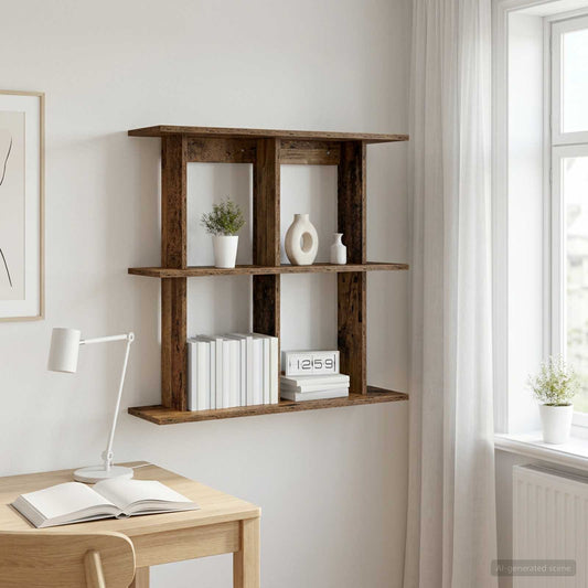 Wall Shelf Wall-Mounted Old Wood 80 x 20 x 75 cm