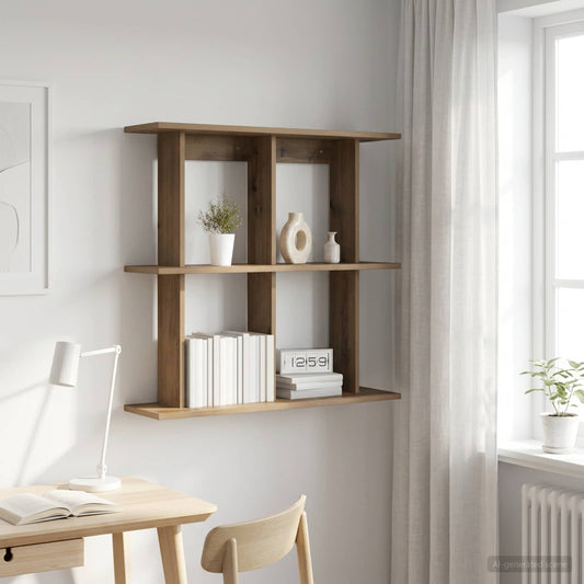 Wall Shelf Wall-Mounted Artisan Oak 80 x 20 x 75 cm