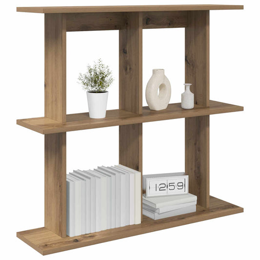 Wall Shelf Wall-Mounted Brown 80 x 20 x 75 cm Engineered Wood