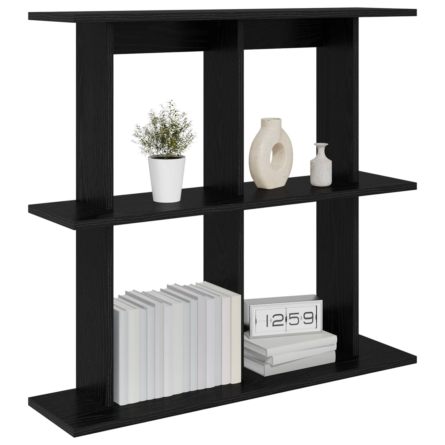 Wall Shelf Wall-Mounted Black Oak 100 x 20 x 75 cm