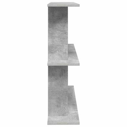 Wall Shelf Wall-Mounted Concrete Grey 100 x 20 x 75 cm