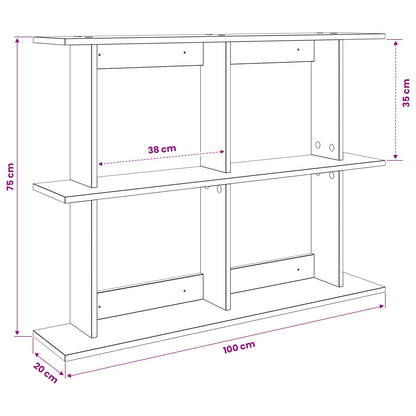 Wall Shelf Wall-Mounted Concrete Grey 100 x 20 x 75 cm