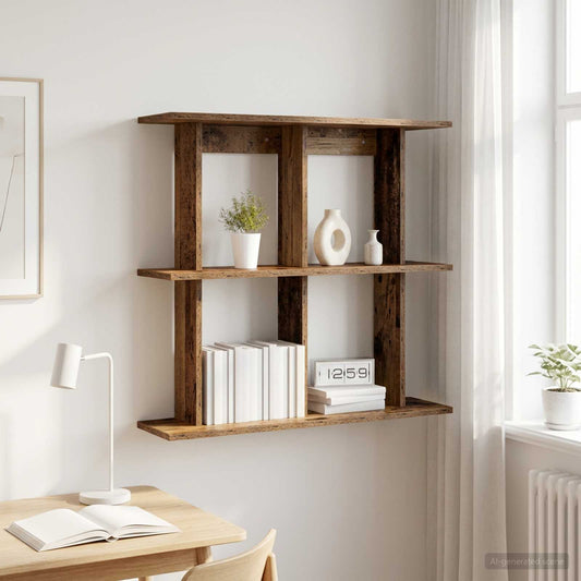 Wall Shelf Wall-Mounted Old Wood 100 x 20 x 75 cm