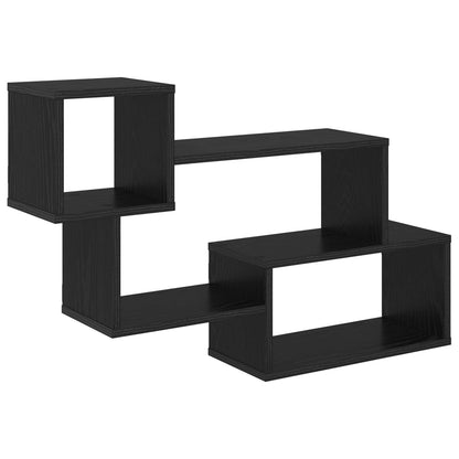 Floating Shelf Wall-Mounted Black Oak 87 x 20 x 55 cm