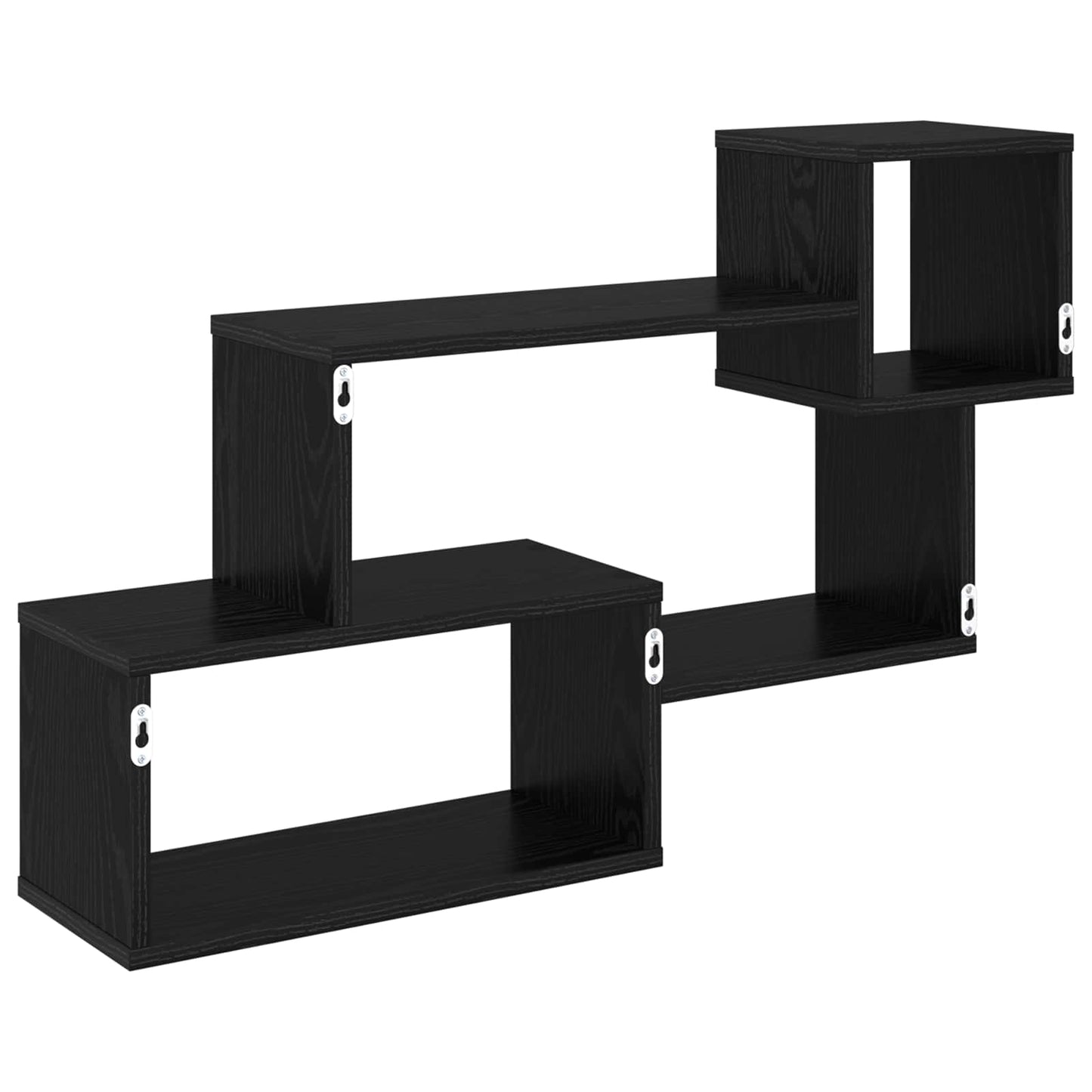 Floating Shelf Wall-Mounted Black Oak 87 x 20 x 55 cm