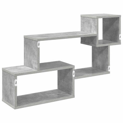 Floating Shelf Wall-Mounted Concrete Grey 87 x 20 x 55 cm