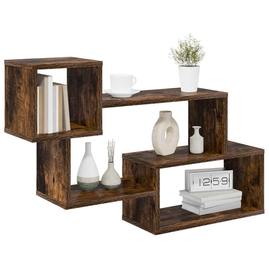 Floating Shelf Wall-Mounted Brown 87 x 20 x 55 cm
