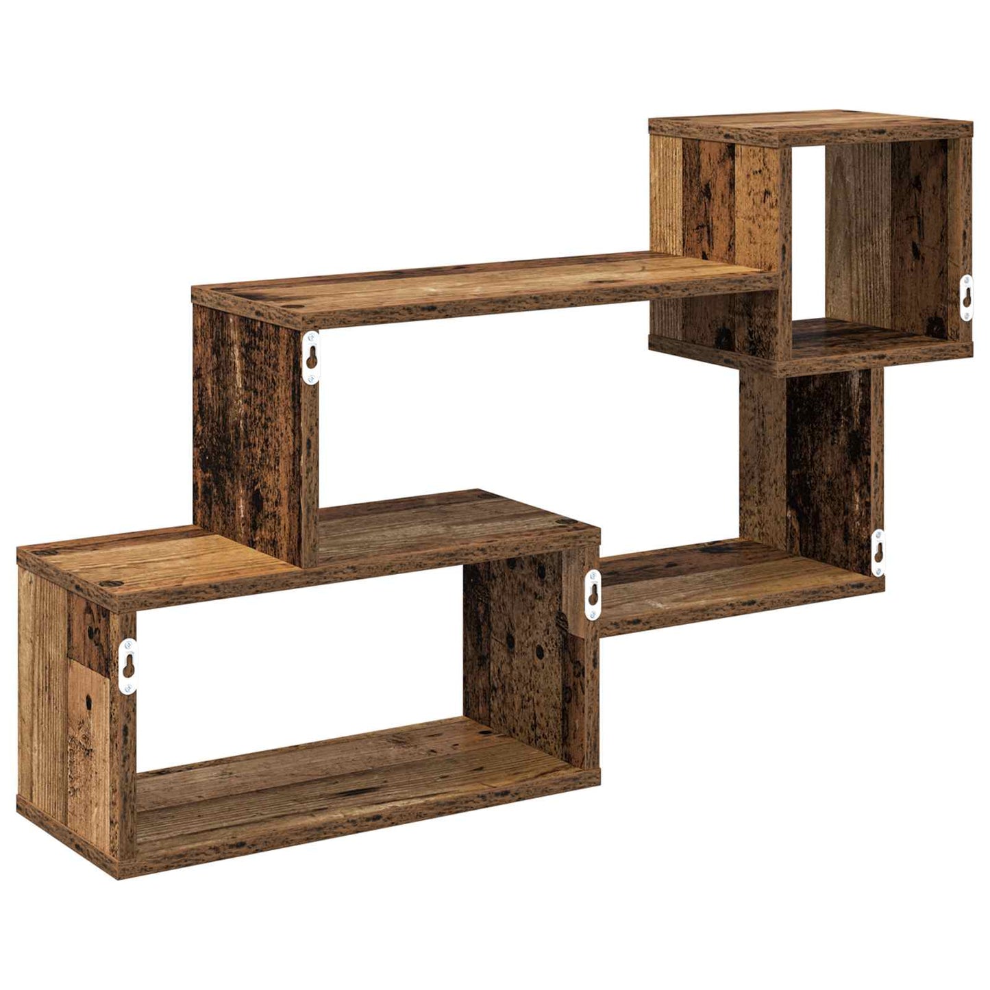 Floating Shelf Wall-Mounted Old Wood 87 x 20 x 55 cm