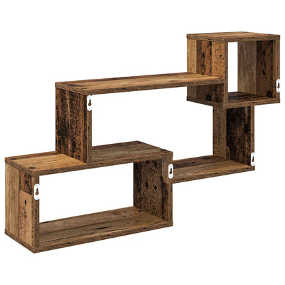 Floating Shelf Wall-Mounted Old Wood 87 x 20 x 55 cm