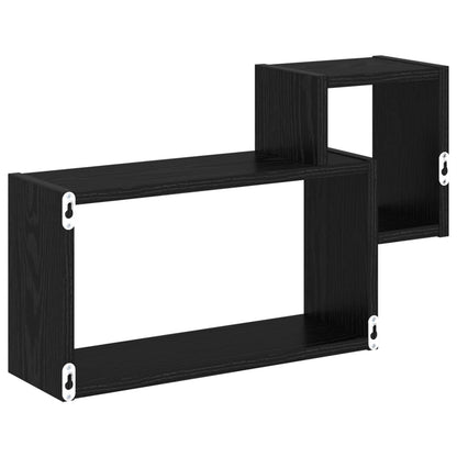 Wall Shelf Wall-Mounted Black Oak 55 x 15 x 35 cm