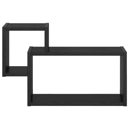 Wall Shelf Wall-Mounted Black Oak 55 x 15 x 35 cm