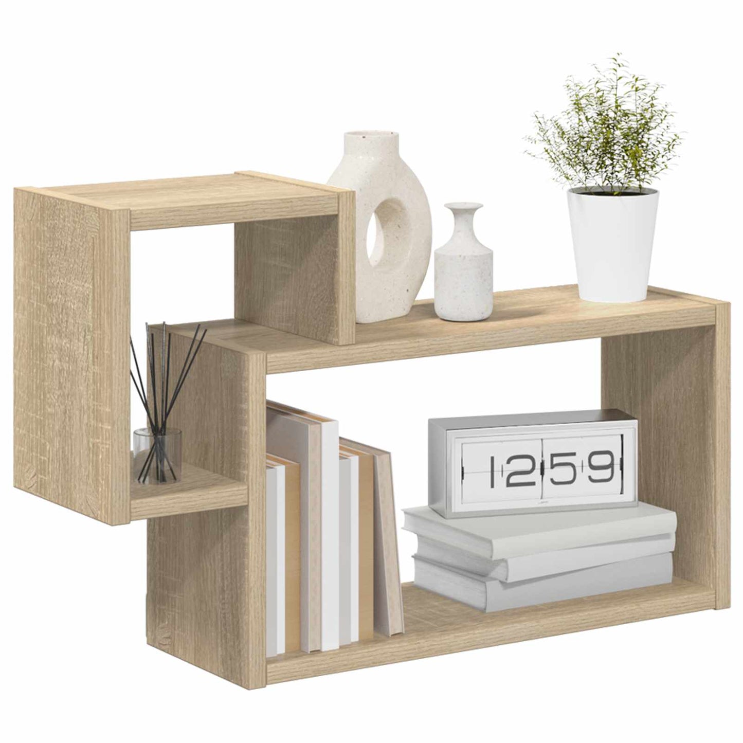 Wall Shelf Wall-Mounted Sonoma Oak 55 x 15 x 35 cm