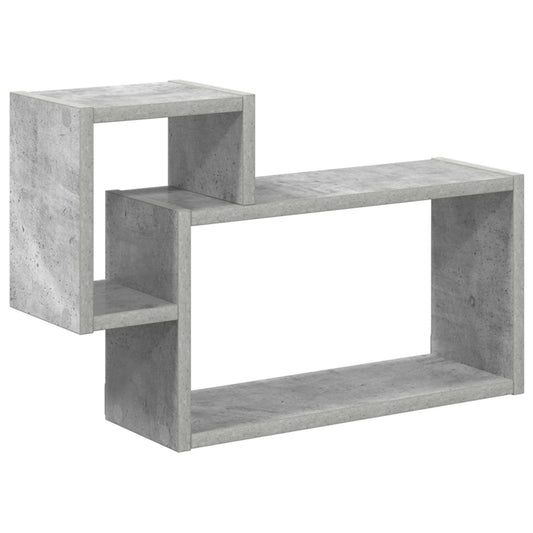 Wall Shelf Wall-Mounted Grey 55 x 15 x 35 cm Engineered Wood