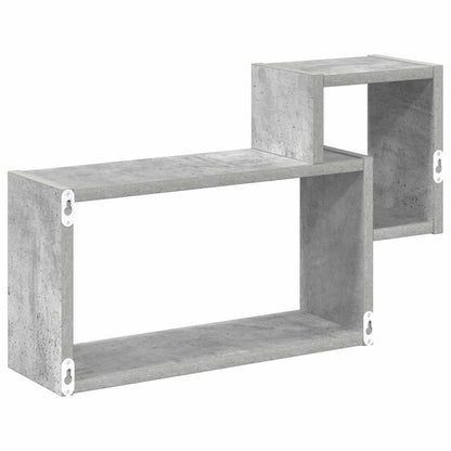 Wall Shelf Wall-Mounted Concrete Grey 55 x 15 x 35 cm