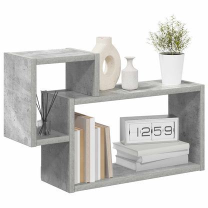 Wall Shelf Wall-Mounted Concrete Grey 55 x 15 x 35 cm