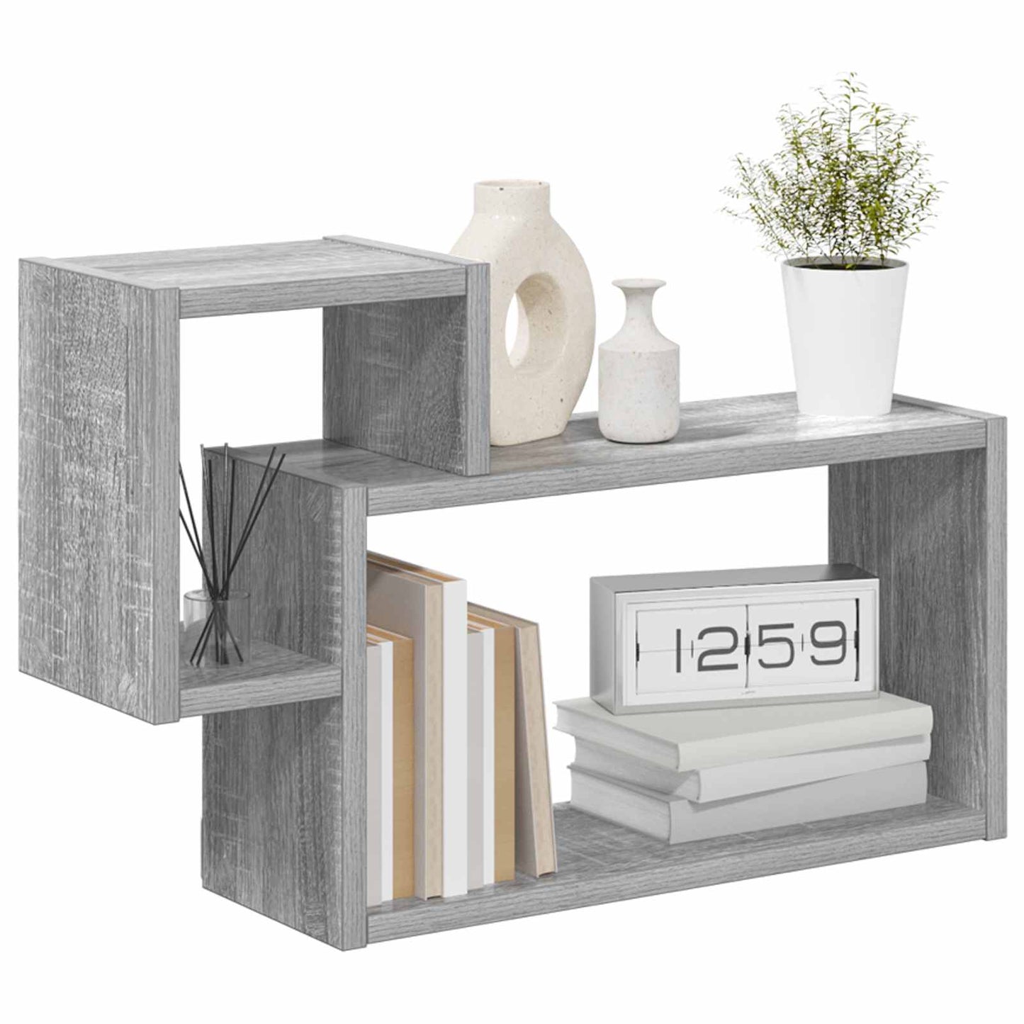 Wall Shelf Wall-Mounted Grey Sonoma 55 x 15 x 35 cm