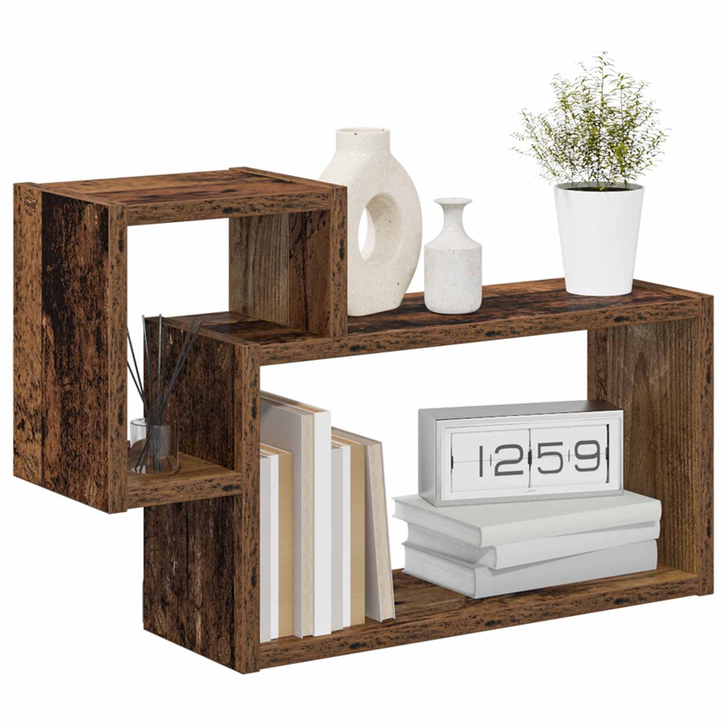 Wall Shelf Wall-Mounted Old Wood 55 x 15 x 35 cm