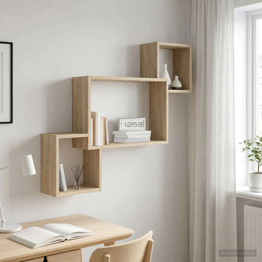 Wall Shelf Wall-Mounted Sonoma Oak 91.5 x 15 x 76 cm