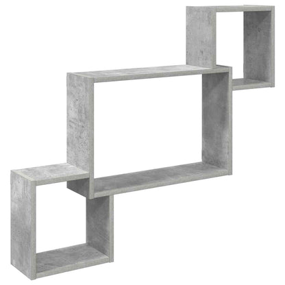 Wall Shelf Wall-Mounted Concrete Grey 91.5 x 15 x 76 cm