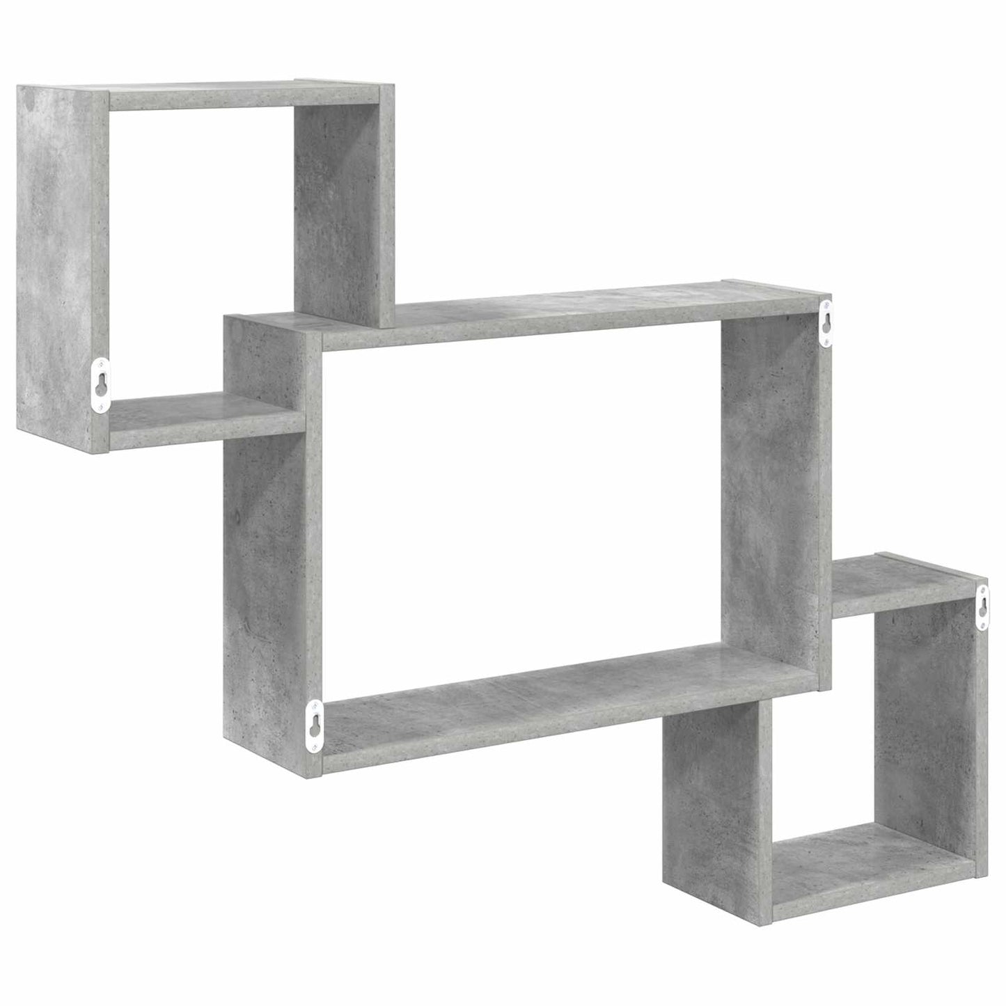 Wall Shelf Wall-Mounted Concrete Grey 91.5 x 15 x 76 cm