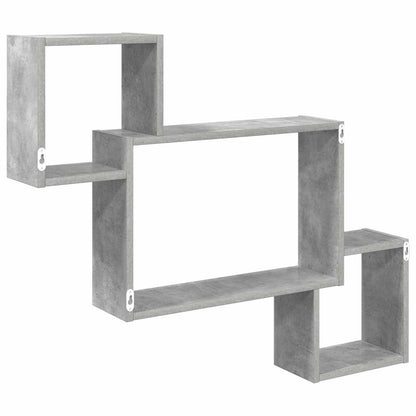 Wall Shelf Wall-Mounted Concrete Grey 91.5 x 15 x 76 cm