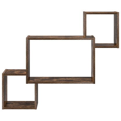 Wall Shelf Wall-Mounted Smoked Oak 91.5 x 15 x 76 cm