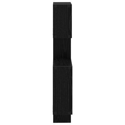 Wall Cube Shelves Wall-Mounted Black Oak 64 x 13.5 x 91.5 cm