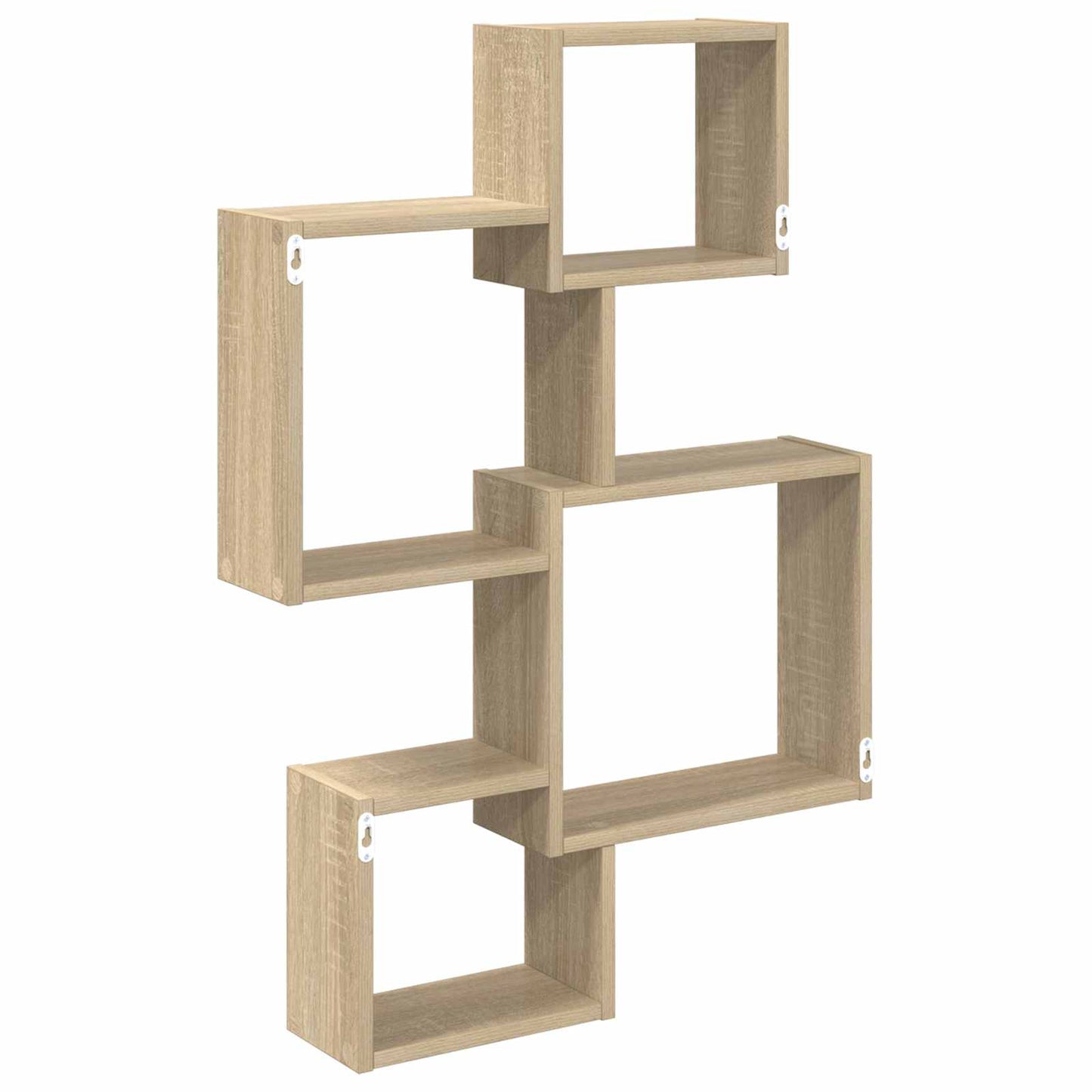 Wall Cube Shelves Wall-Mounted Sonoma Oak 64 x 13.5 x 91.5 cm