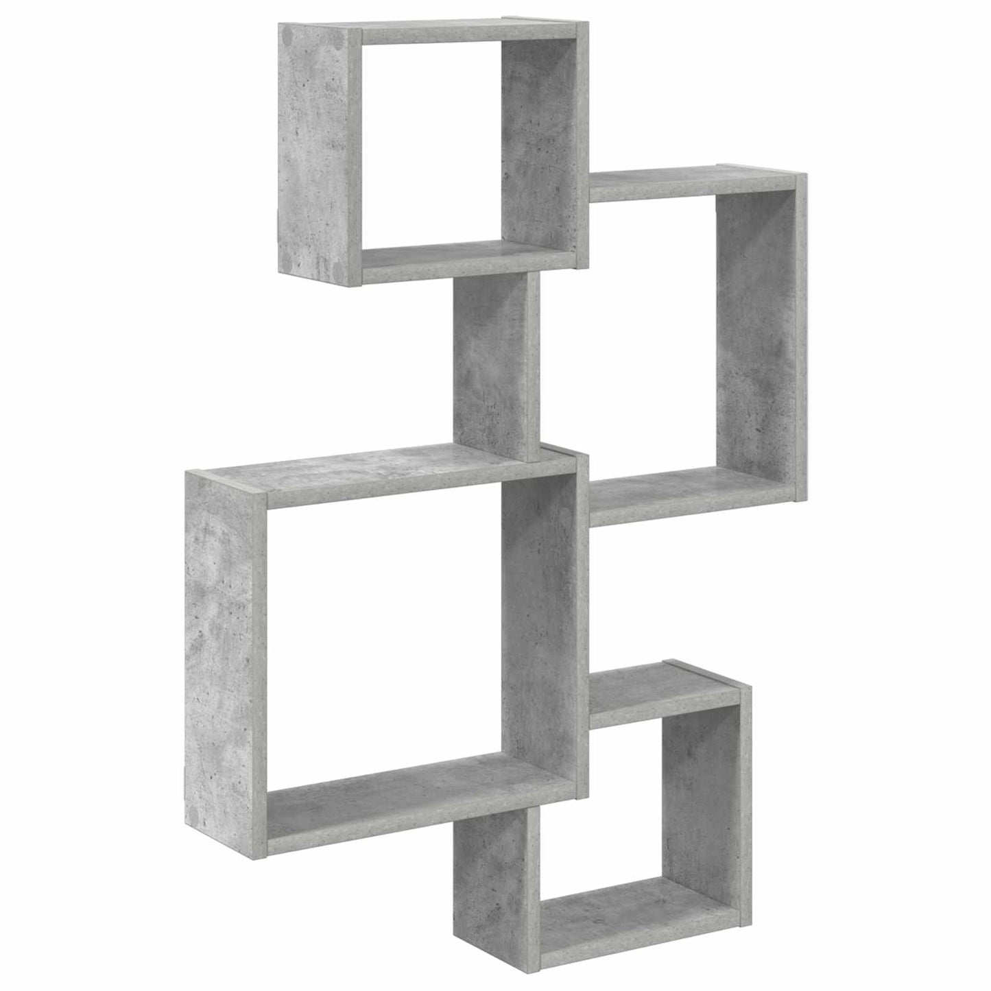 Wall Cube Shelves Wall-Mounted Concrete Grey Engineered Wood