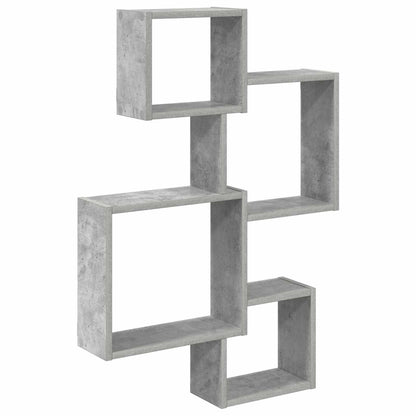Wall Cube Shelves Wall-Mounted Concrete Grey Engineered Wood