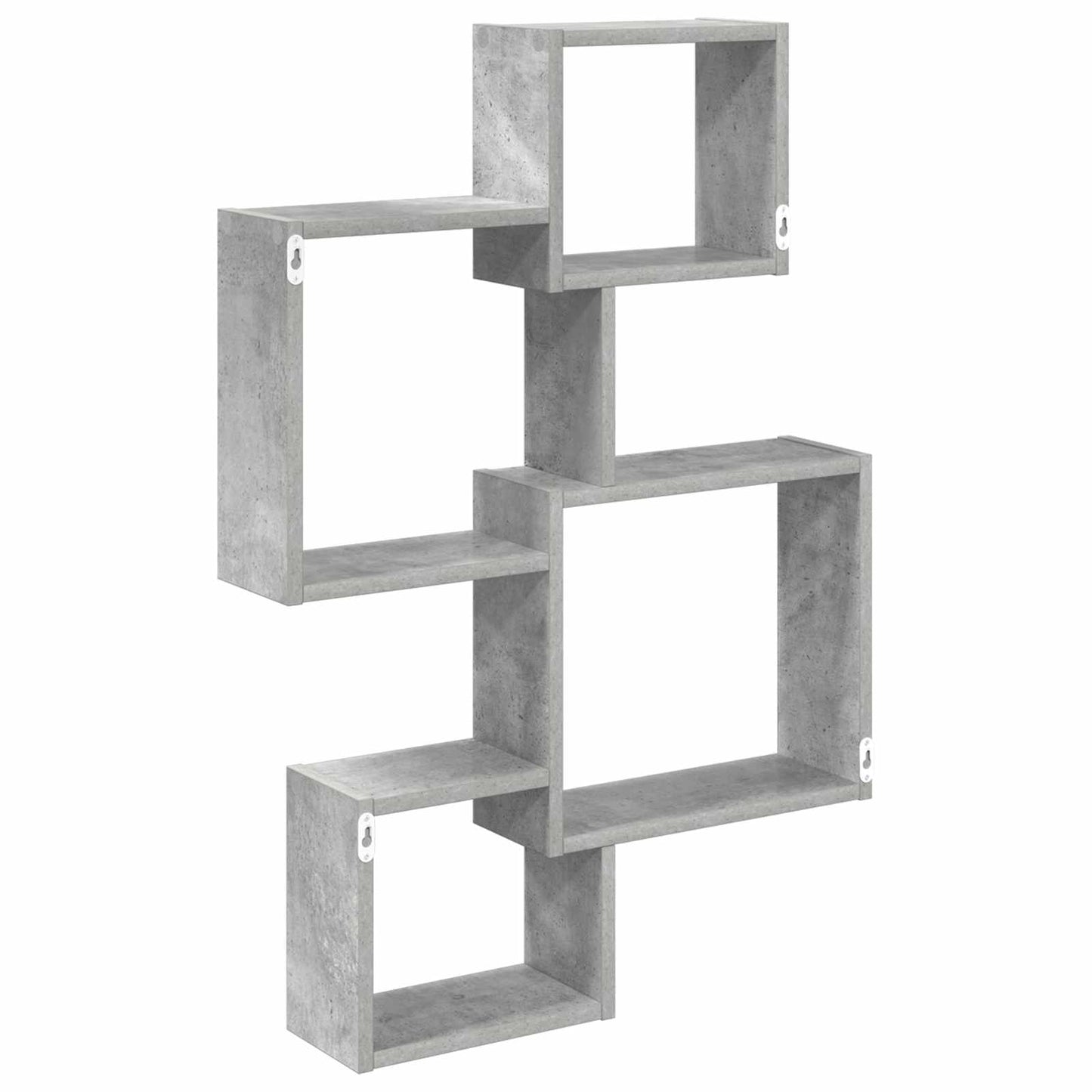Wall Cube Shelves Wall-Mounted Concrete Grey Engineered Wood