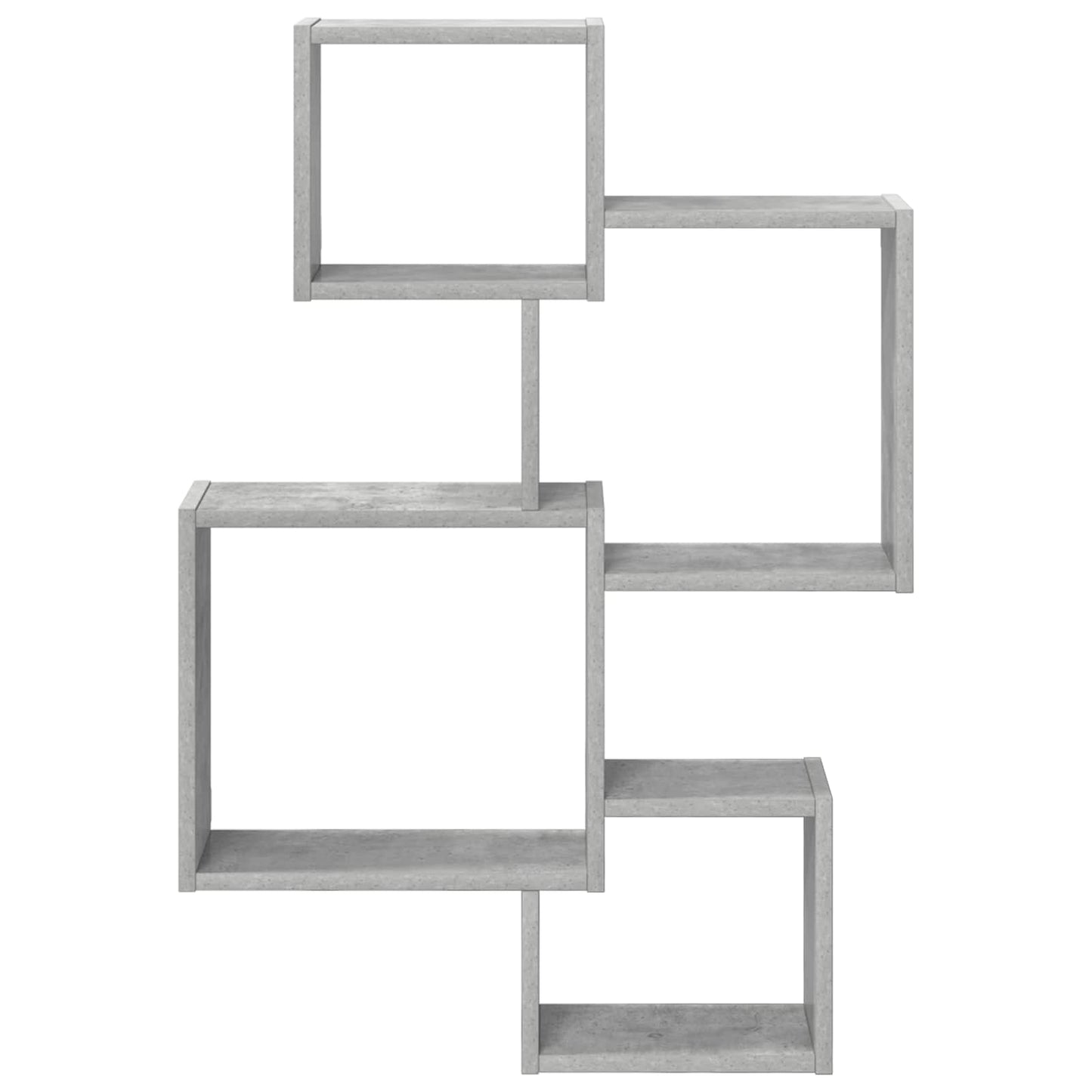 Wall Cube Shelves Wall-Mounted Concrete Grey Engineered Wood