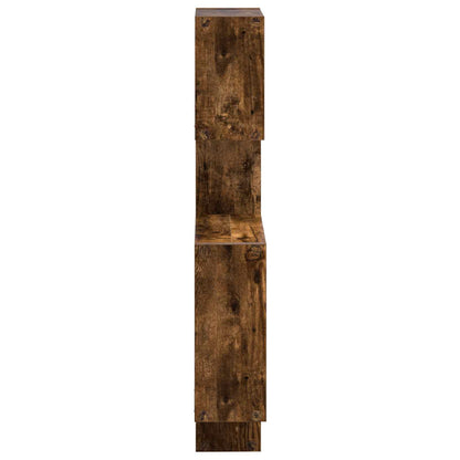 Wall Cube Shelves Wall-Mounted Smoked Oak 64 x 13.5 x 91.5 cm