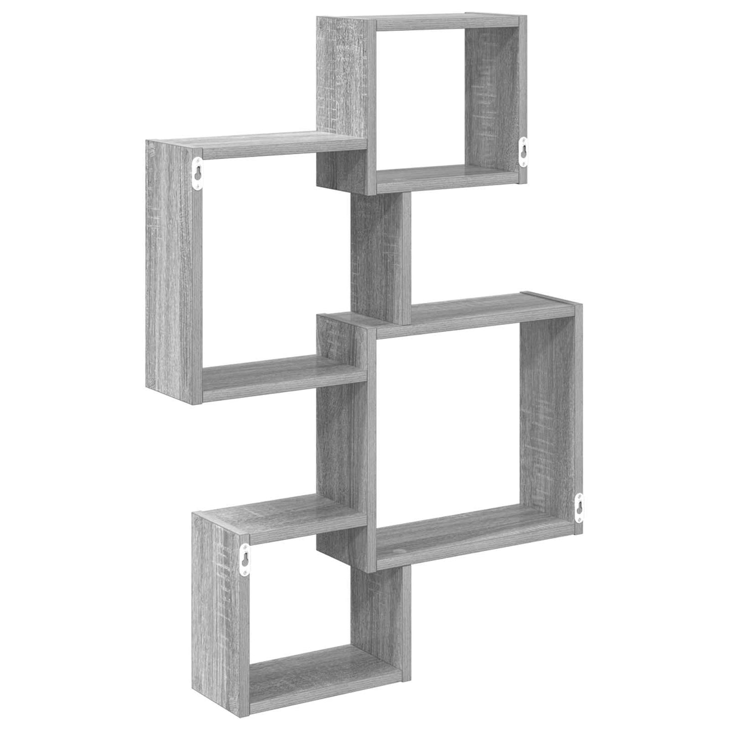 Wall Cube Shelves Wall-Mounted Grey Sonoma 64 x 13.5 x 91.5 cm