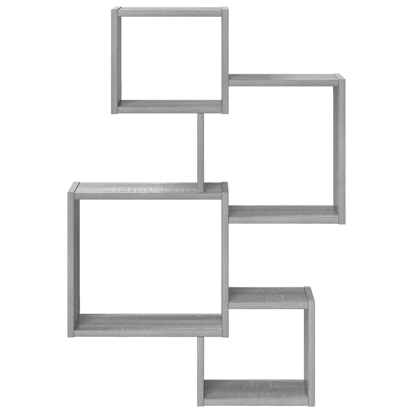 Wall Cube Shelves Wall-Mounted Grey Sonoma 64 x 13.5 x 91.5 cm