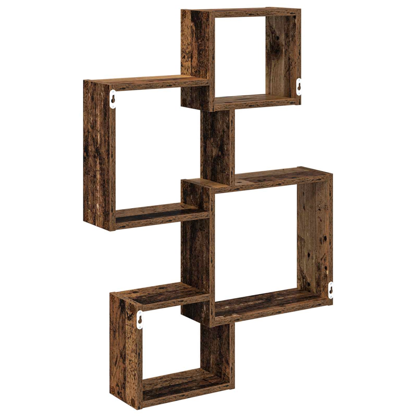 Wall Cube Shelves Wall-Mounted Old Wood 64 x 13.5 x 91.5 cm