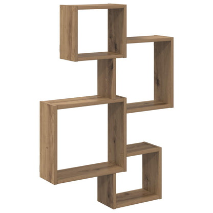 Wall Cube Shelves Wall-Mounted Artisan Oak 64 x 13.5 x 91.5 cm