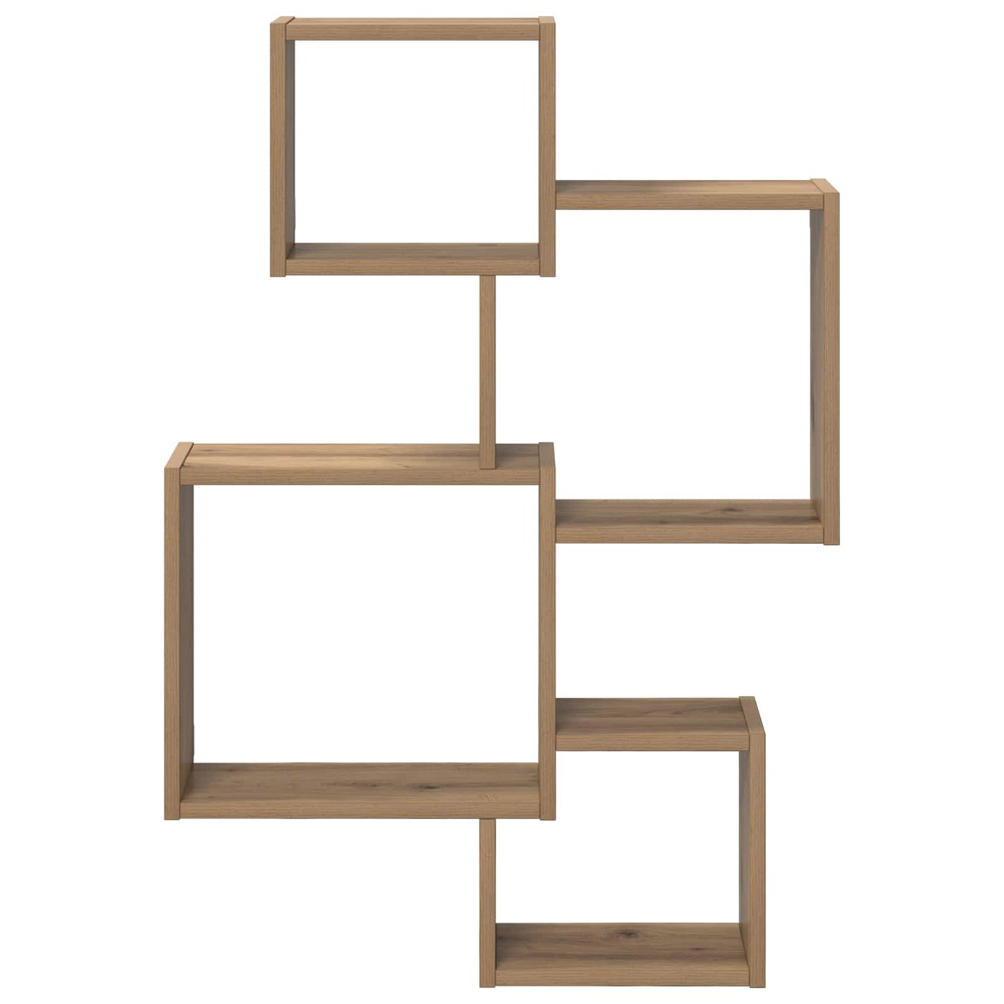 Wall Cube Shelves Wall-Mounted Artisan Oak 64 x 13.5 x 91.5 cm