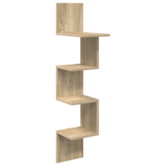 Wall Shelf Wall-Mounted Brown 32 x 21 x107 cm Engineered Wood