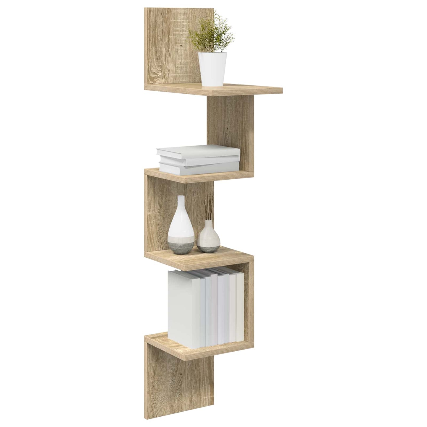 Wall Shelf Wall-Mounted Sonoma Oak 32 x 21 x107 cm