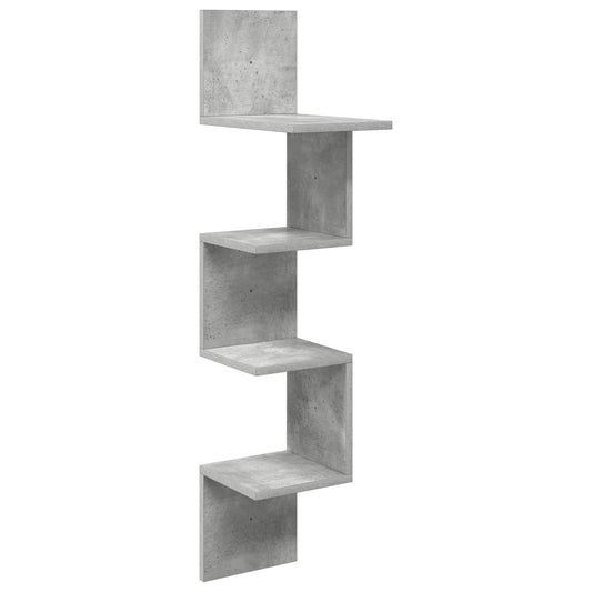 Wall Shelf Wall-Mounted Grey 32 x 21 x107 cm Engineered Wood