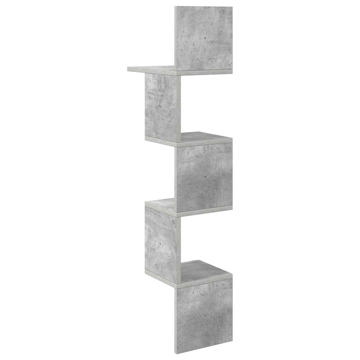 Wall Shelf Wall-Mounted Concrete Grey 32 x 21 x107 cm