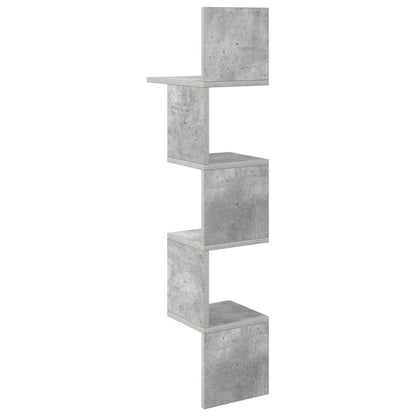 Wall Shelf Wall-Mounted Concrete Grey 32 x 21 x107 cm