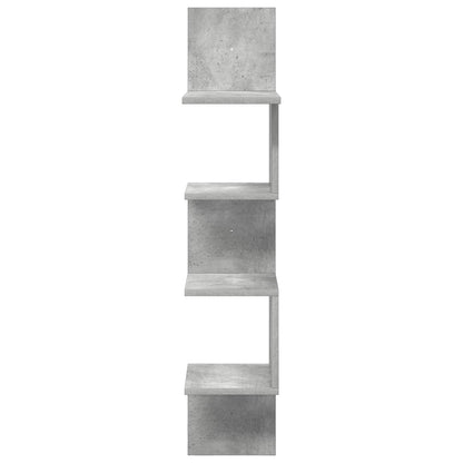 Wall Shelf Wall-Mounted Concrete Grey 32 x 21 x107 cm