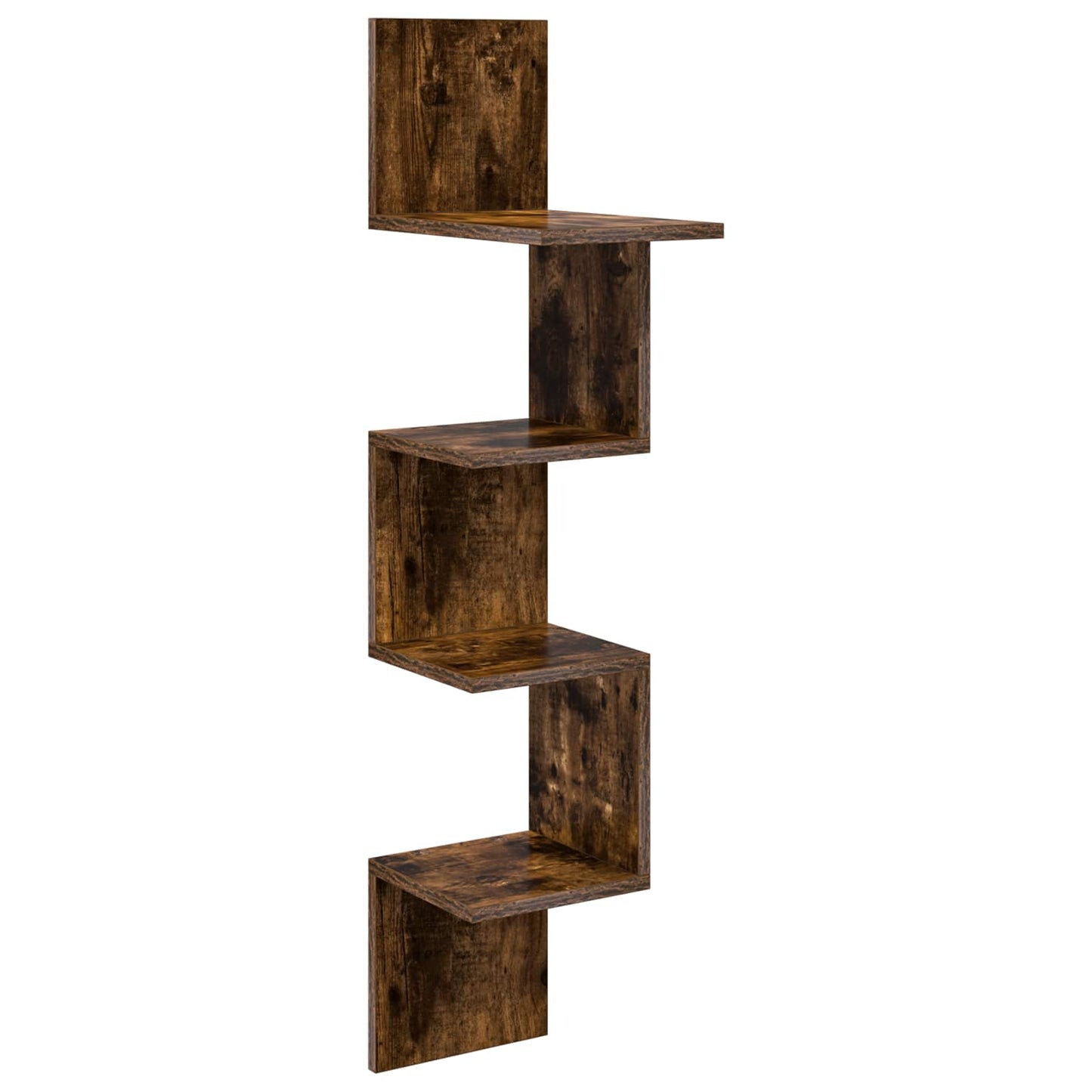 Wall Shelf Wall-Mounted Smoked Oak 32 x 21 x107 cm
