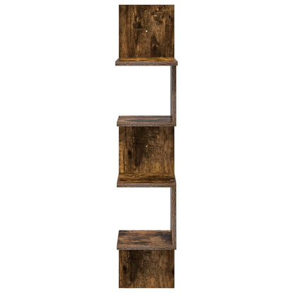 Wall Shelf Wall-Mounted Smoked Oak 32 x 21 x107 cm